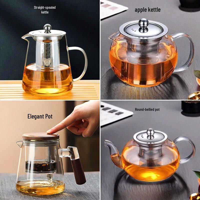 Qiwei Heat-Resistant Glass Tea Infuser Pot