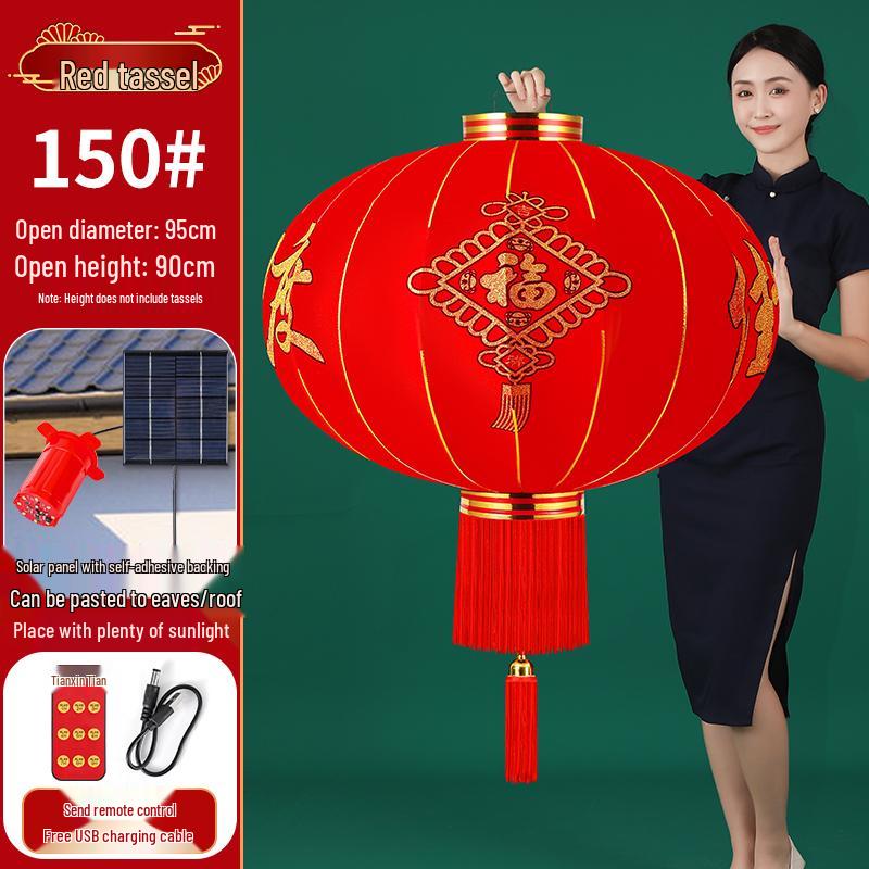 2026 New Style Red Lantern Pair for Main Entrance - Spring Festival Celebration Decor