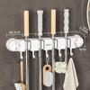 Wall-Mounted Suction Mop and Broom Holder