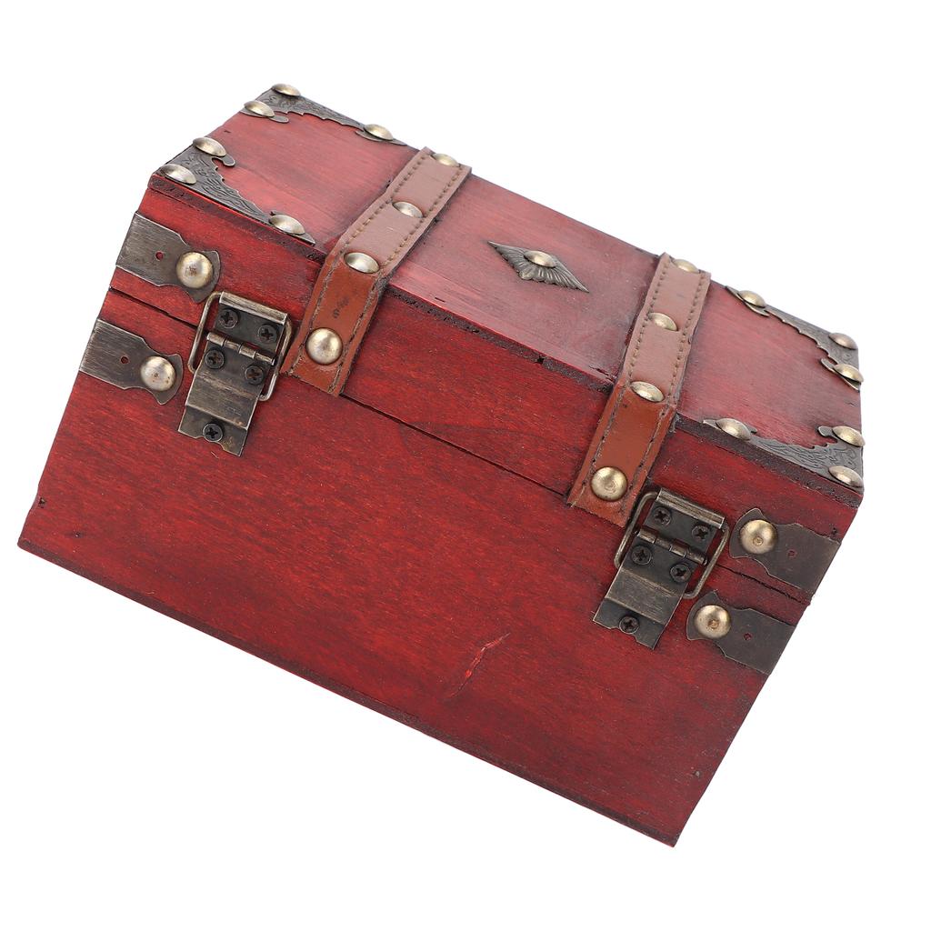Retro Storage Box Vintage Jewel Storage Box Decorative Wooden Case for Home Beauty Salon