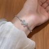 Light Luxury Zircon Butterfly Bracelet: Women's Elegant, Versatile Accessory.