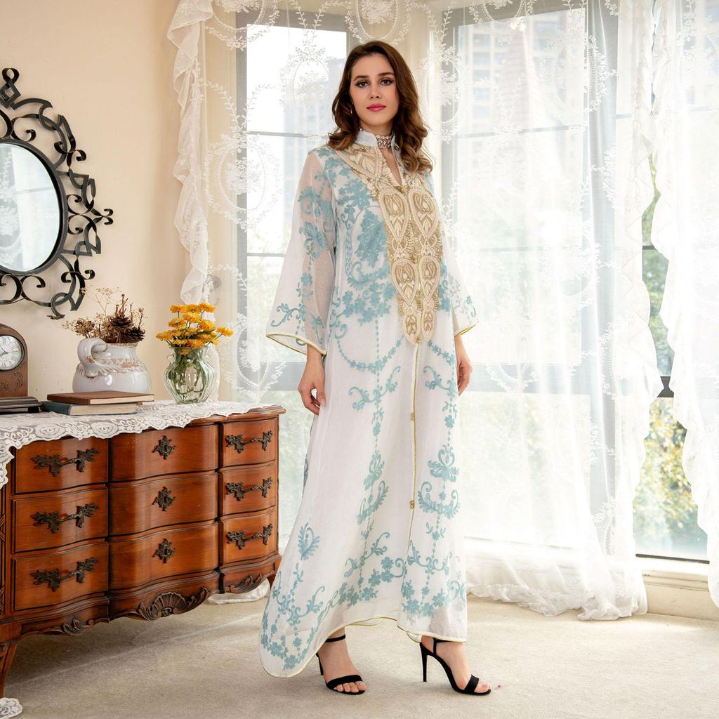 European & American Style Women's Arabian Evening Dress - Dubai Fashion Robe