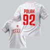 PLK POLAK 92 Unissex 2026 Camisa de Futebol Rapper Francês Camisa Presente para Fã Impressão Completa 3D Gola O Respirável Secagem Rápida Manga Curta Top