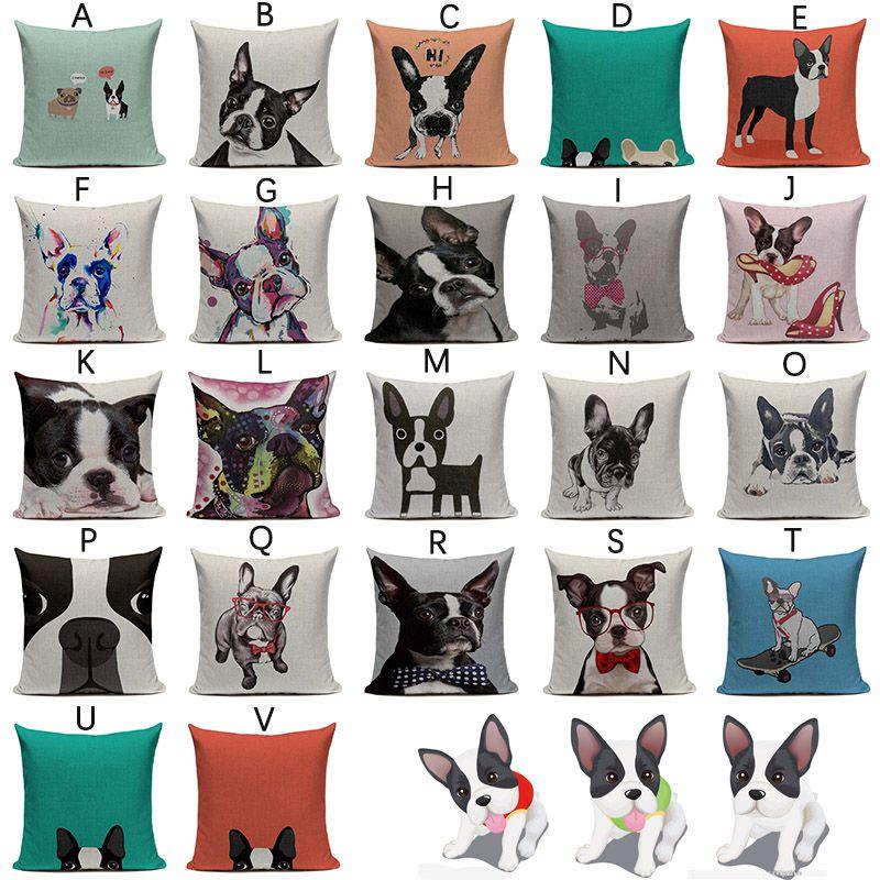 Premium Quality Boston Terrier French Bulldog Cushion Pillow Case For All Rooms