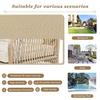Metallketten-Schaukelstuhl mit Sitz- und Rückenpolstern Rattan-Geflecht Doppelsitze Waschbar Garten-Hänge-Schaukel-Lounge Zuhause