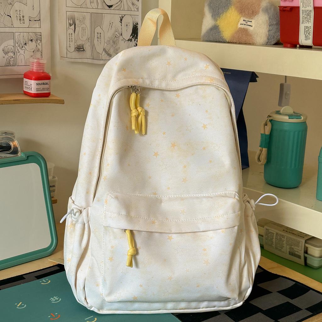 Schoolbag New Ins Wind Star Backpack Female Students Cute Large Capacity Schoolbag Junior High School Student Leisure Travel Backpack