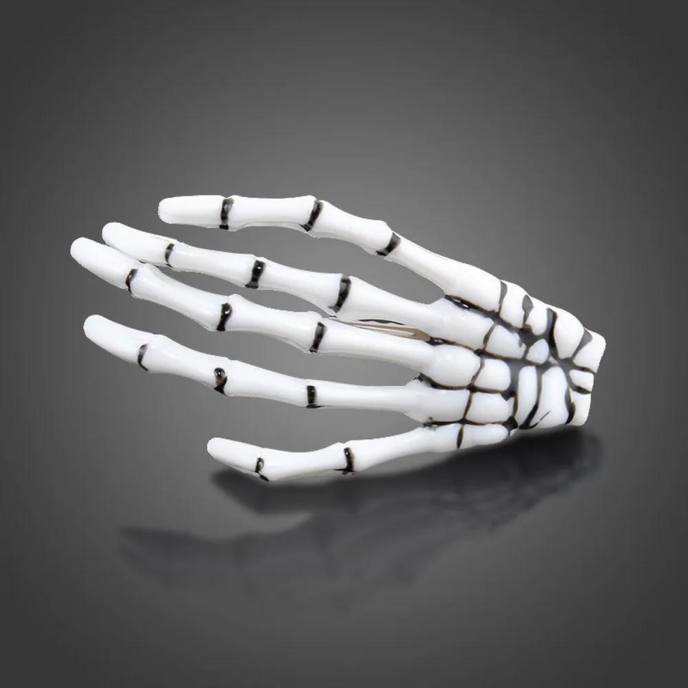 2PCS/SET Creative Design Skull Hand Bone Hairpin Gripper Ghost Skeleton Hair Clips Bone Claw Women's Fashion Hair Accessories