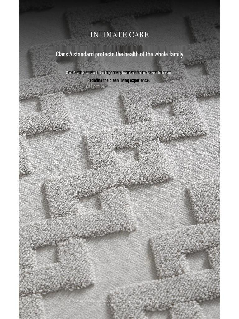 Antibacterial Quick-Dry Non-Slip Bathroom Floor Mat with Water Absorption