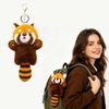 Cartoon Red Panda Plush Toys Pendant Little Raccoon Doll Keychain Doll Playground Raccoon Stuffed Backpack Decor Gifts