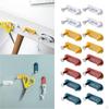 4 Hooks, Self Adhesive Towel Coat Robe Cap Hats Hanger, Sticky Bathroom Hanging Wall Hook, ABS
