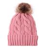 Women S Fleece Lined Pom Pom Knit Hat For Winter
