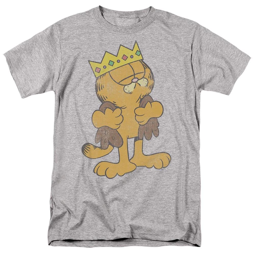 Garfield - King Garfield -  Unisex Short Sleeve Children s T-shirt - Gray 150