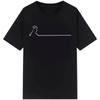 T-shirt à col rond imprimé dessin animé minimaliste créatif à manches courtes pour un look décontracté et tendance Streetwear en coton doux premium