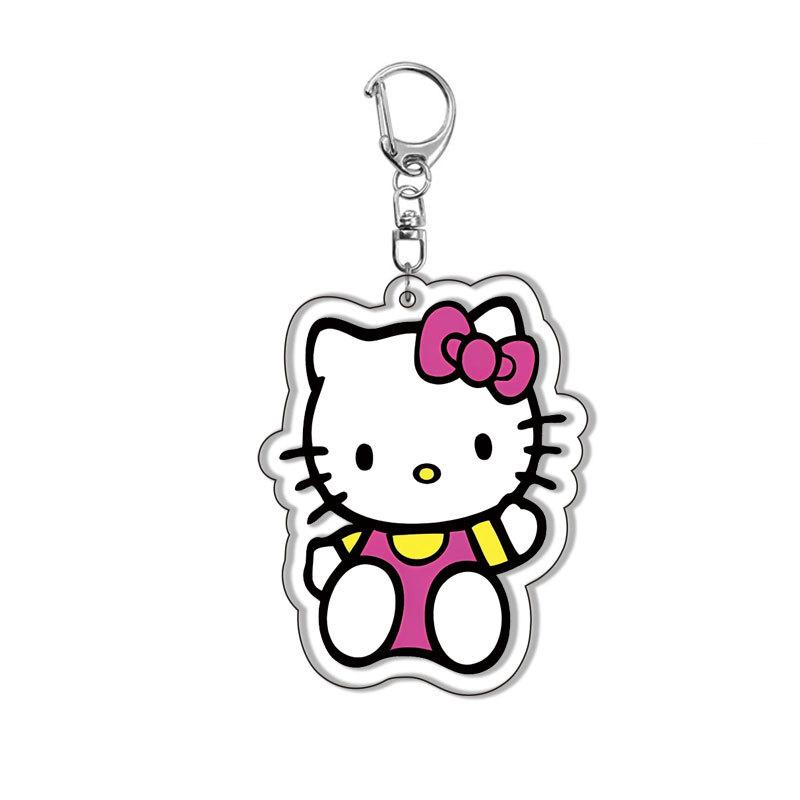 

Pink Cat Sanrio Hello Kitty Acrylic Keychain Cute Pendant Charm Bag Purse Phone Laptop Decoration Gift for Carry Mini Lightweight Portable 55mm