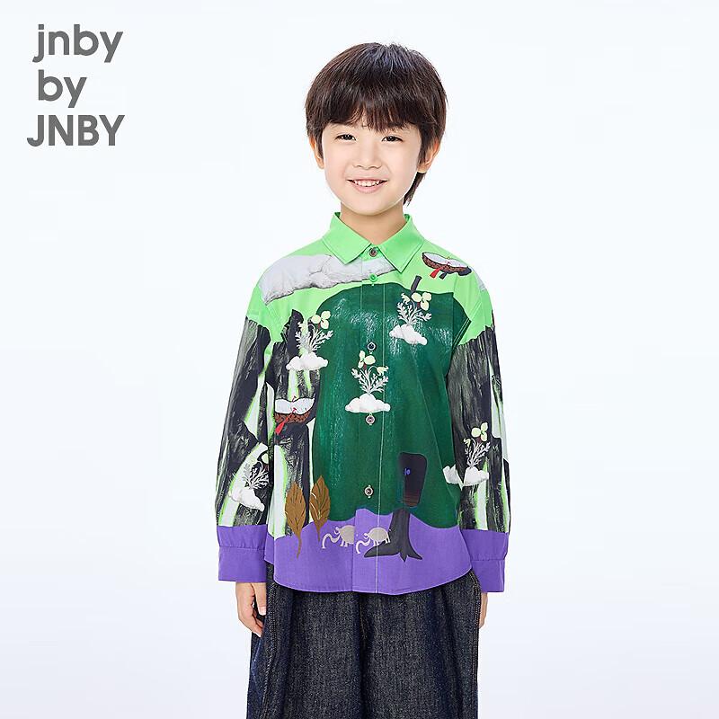 Осенняя рубашка с длинным рукавом JNBY для детей 140