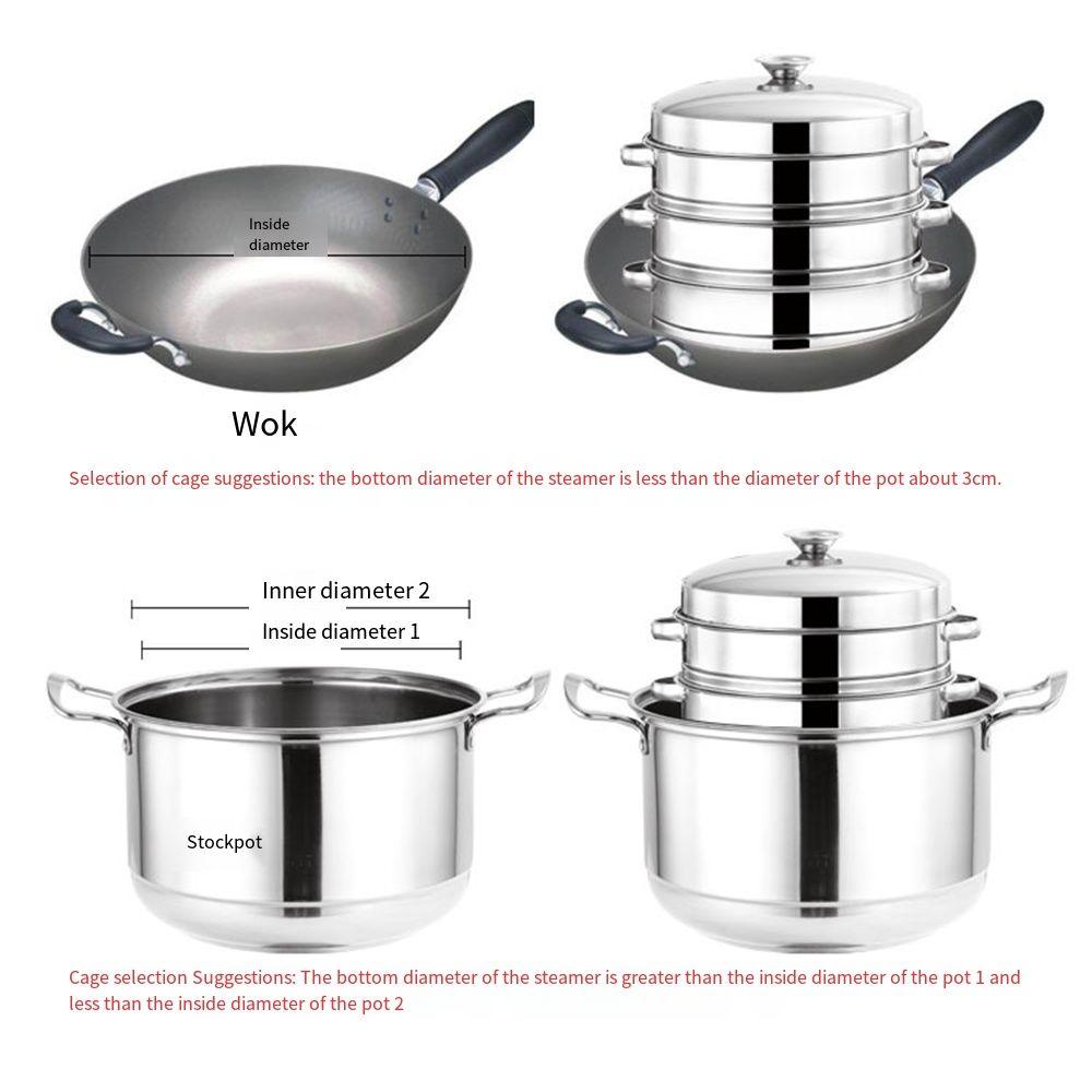 Steamed Stuffed Bun Food Steam Rack Thicken Rice Cooker Steamer Pot  For Soup Pot Milk Pot