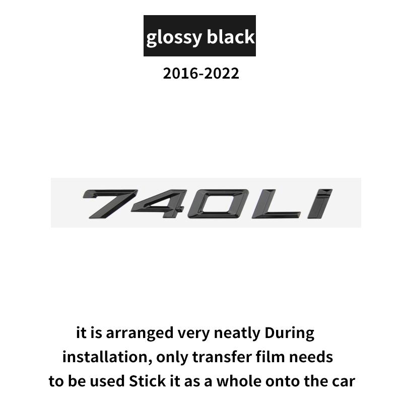 Adatto per BMW Serie 7 G70 G12 730d 730li 740i 750i 735Li 760Li 745e 760i modello 2023, con un logo alfanumerico nero lucido