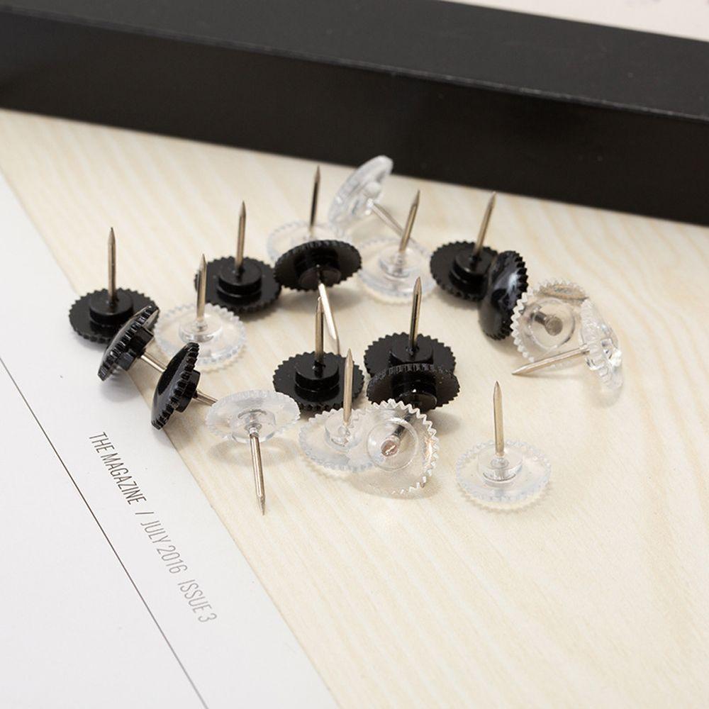 Plastic Head Map Markers Pushpin Decorative Gear-like Pushpins Drawing Pins Map Pins Thumb Tacks