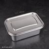 304 Stainless Steel Large Rectangular Food Storage Container for Kitchen and Refrigerator