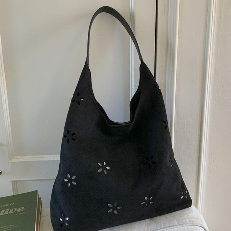 

Замшевая сумка женская большой вместимости новая осенне-зимняя универсальная на одно плечо сумка-мама и ребенок сумка-тоут для поездок на работу чёрный