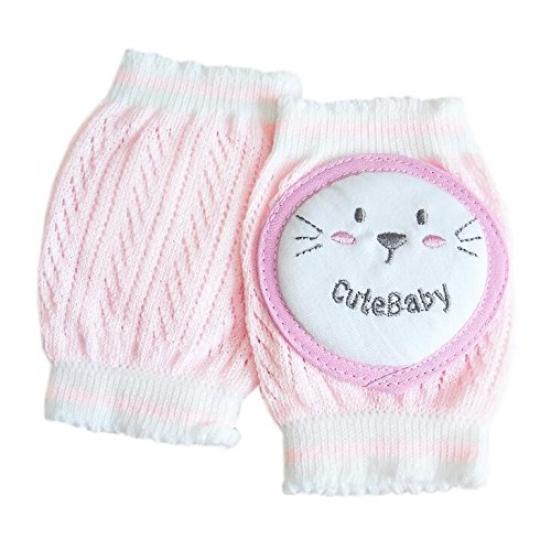 HRIB Baby Knee Knee Knee Knee Injury Cute 3 Color Set Pads, Pads, Pads, Support, Prevention, Mesh, Breathable, Pattern, Infants, Children, Anti-Slip,