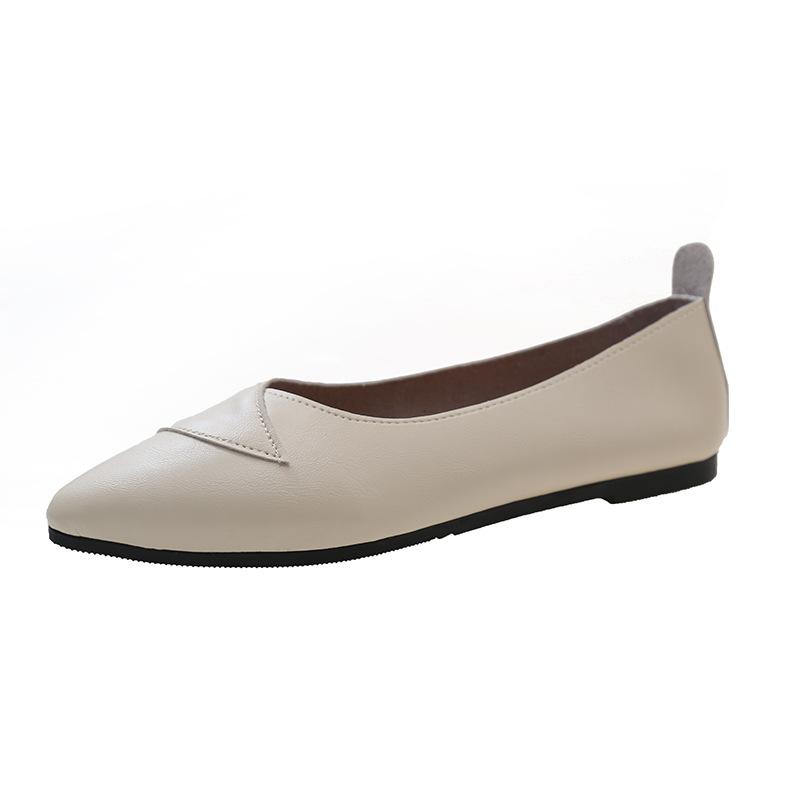 Spring and summer new fashion pointed shallow mouth single shoes flat comfortable casual Doudou shoes one pedal single shoes