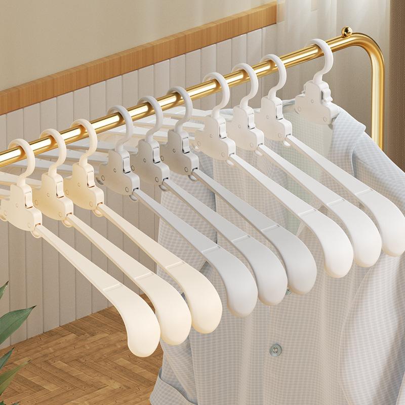 Cabides dobráveis multifuncionais para casa, varanda, roupas penduradas, viagem, armazenamento portátil, ombro largo, sem rastros, suporte de secagem