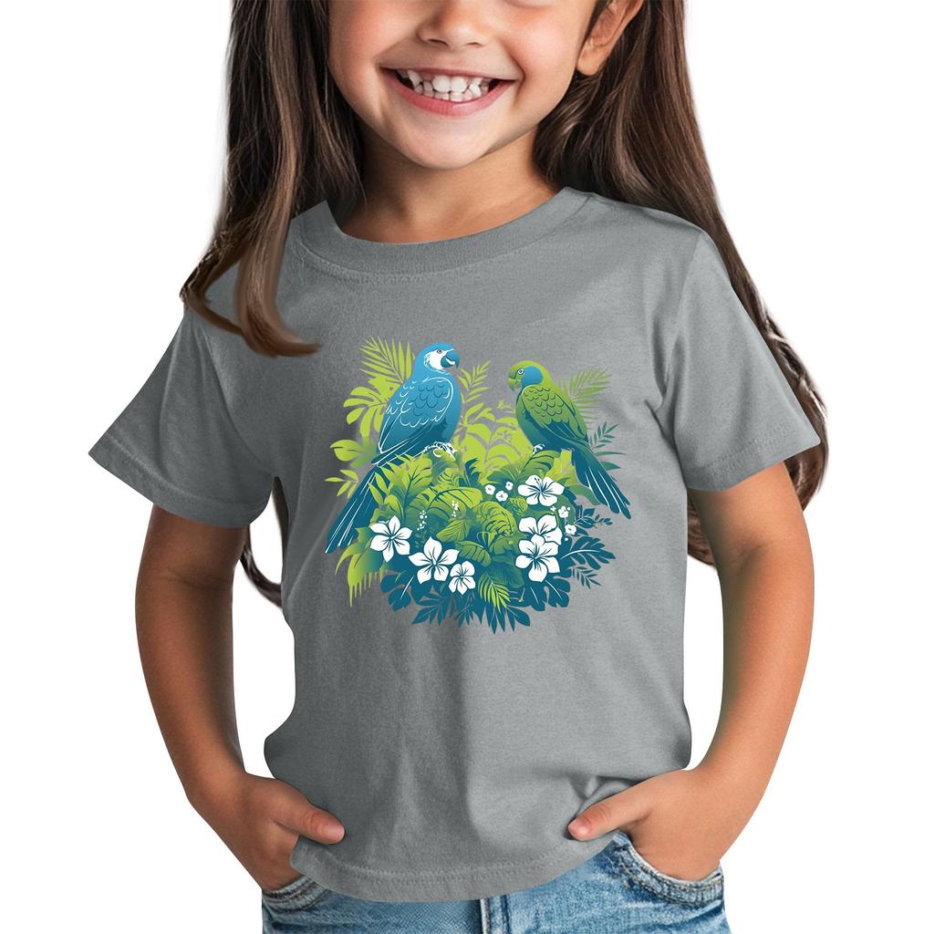 T-shirts för småbarnsflicka, pojkar, barntopp, pojkar och flickor, tryckt kortärmad t-shirt