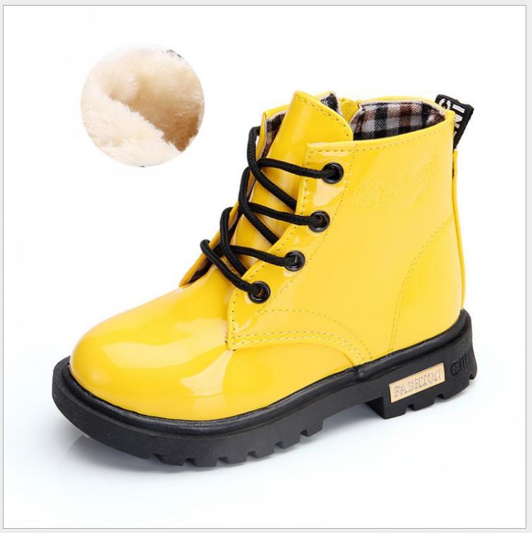 

Новые модные ботинки, зимняя детская обувь, непромокаемые ботинки martin из искусственной кожи, детские зимние сапоги