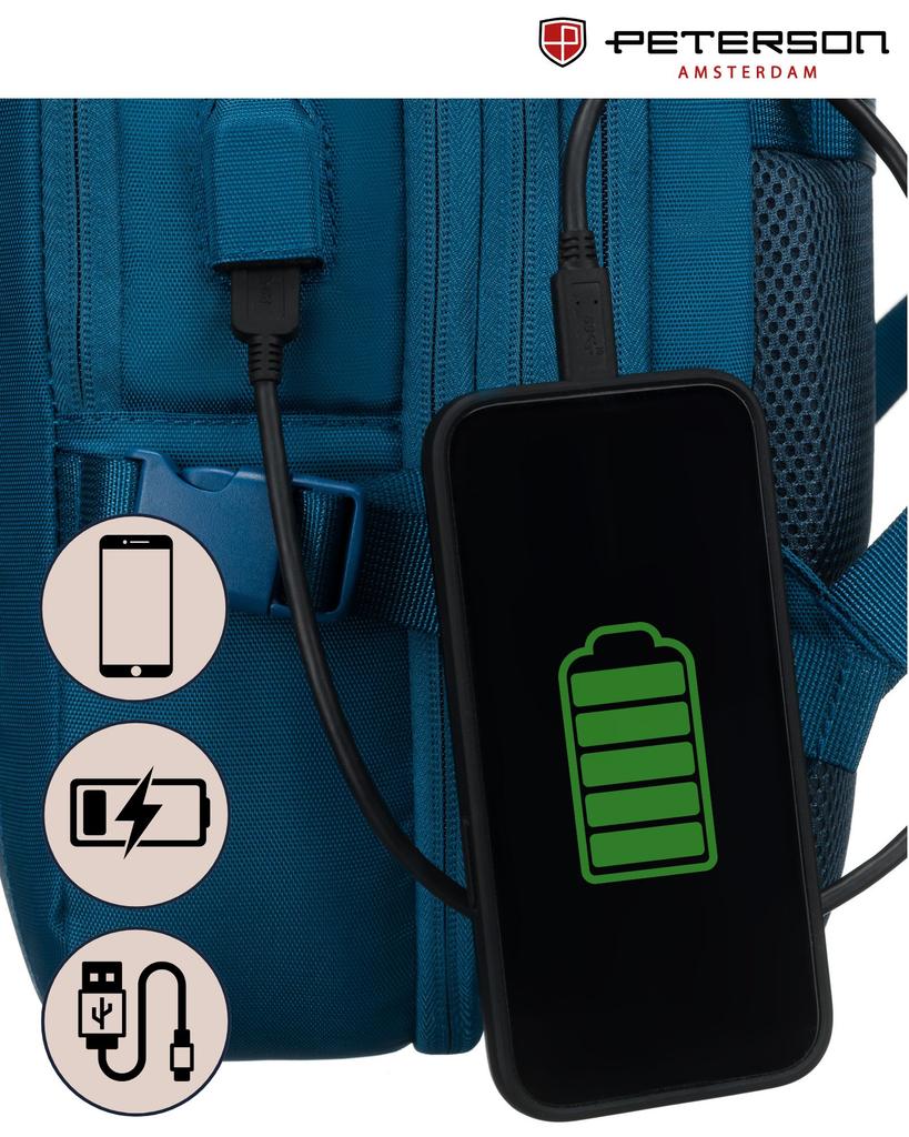 PTN 24421-5104 Blue Travel Backpack