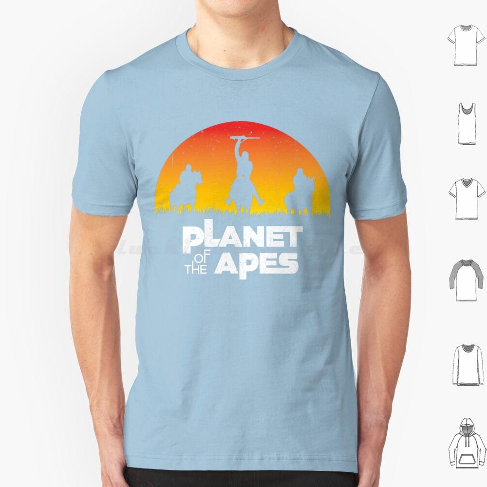 Planet Of The Apes Sunset T Shirt 6xl Cotton Cool Tee Planet Of The Apes Apes Charlton Heston Chimpanzee Film Filthy Animal