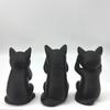 3 minimalistiska kattskulpturer med tre visdomskatter, kattformade skulpturer, unika heminredningssmarta ornament, designade utan lukt eller ord