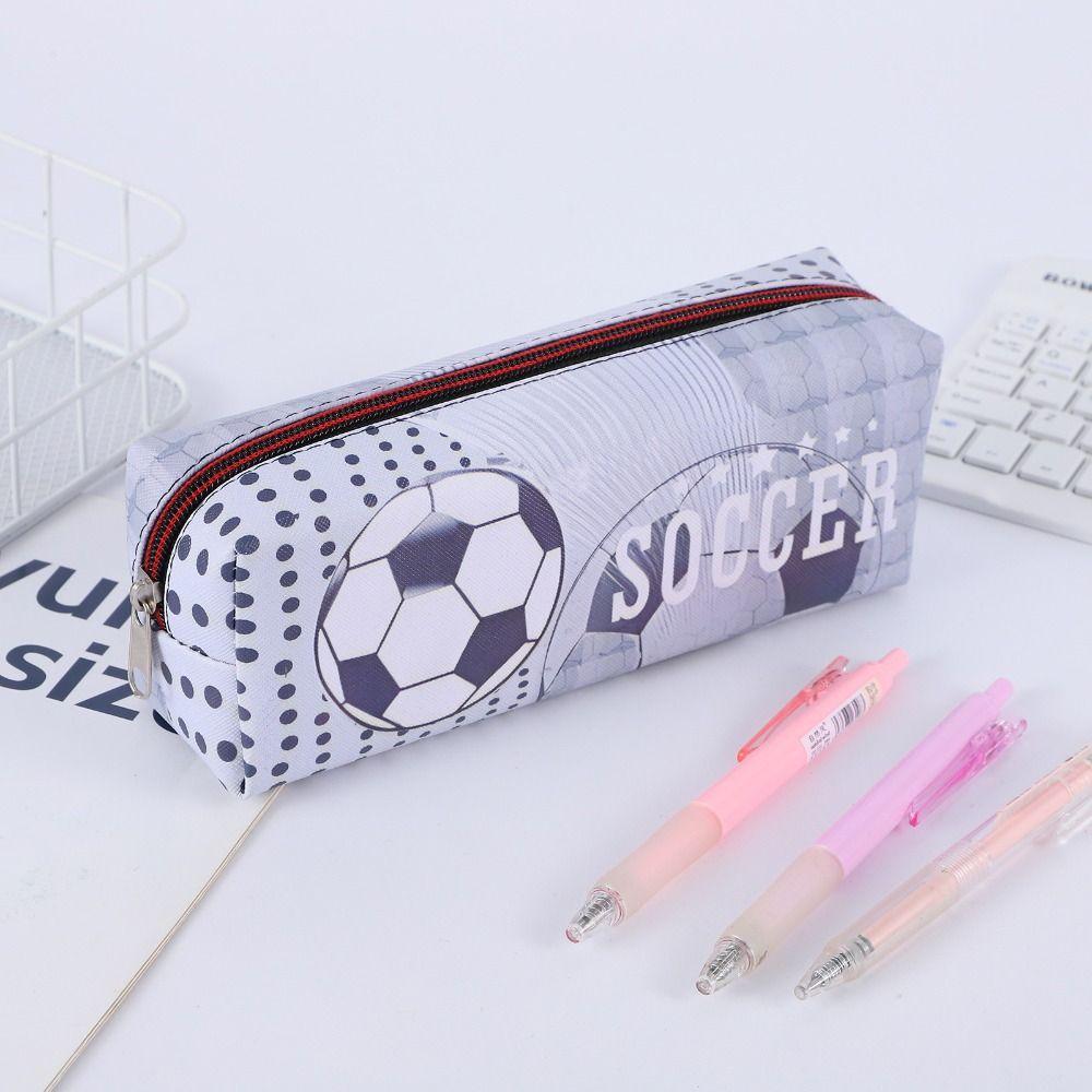 Dirt-proof Stationery Storage Bag Waterproof Pencil Pouch Organizer Soccer Pencil Case  Kids