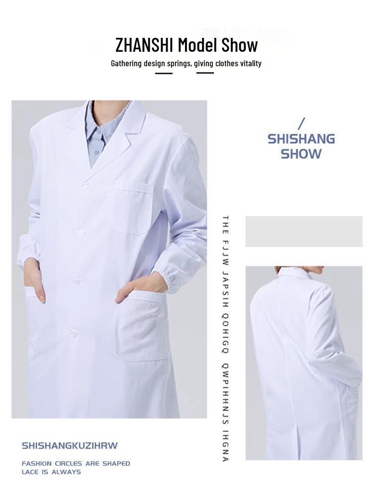 Unisex White Coat for Doctors, Students, and Laboratory Professionals - Long and Short Sleeve Options