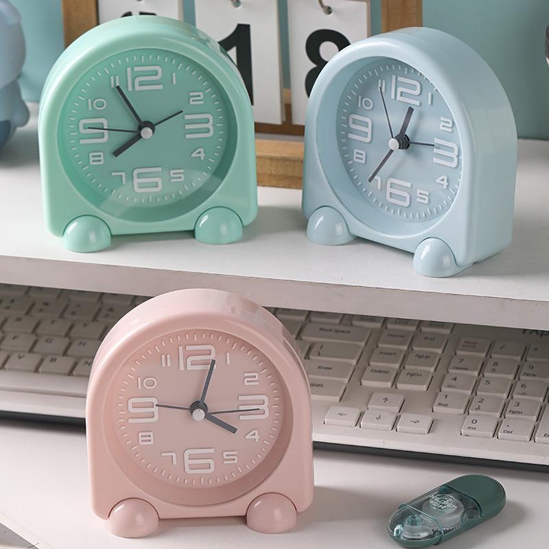 1PC Alarm Clock Student-specific Simple Silent Small Alarm Clock Desktop Desktop Clock Wholesale Cartoon Alarm Clock Cartoon Small Alarm Clock