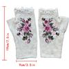 Handmade Flower Embroidered Gloves Women Fingerless Knit Gloves Autumn Winter Cold Proof Writing Gloves INS Embroidered with Bee