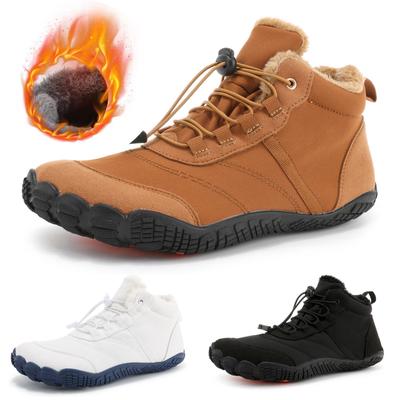 Men Snow BareFoot Casual Shoes New Winter Booties Outdoor Work Shoes Ladies Warm Fur Men Ankle Shoes Male Snow Boots Large Size