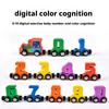 Number Digital Magnetic Wooden Train Toys Colorful Building Blocks Educational Hand-eye Coordination Magnetic Digital Train 12pc