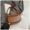 Retro Woman Small Leather Saddle Armpit Bags For Women Winter Shoulder Crossbody Bag Ladies Vintage  Handbags