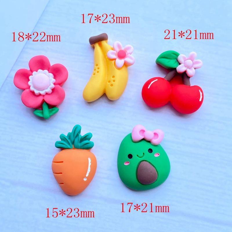 

10pcs New Cute Cartoon Fruit Series Flatback Resin Art Decoration Charm DIY Scrapbooking Embellishment Accessories J67