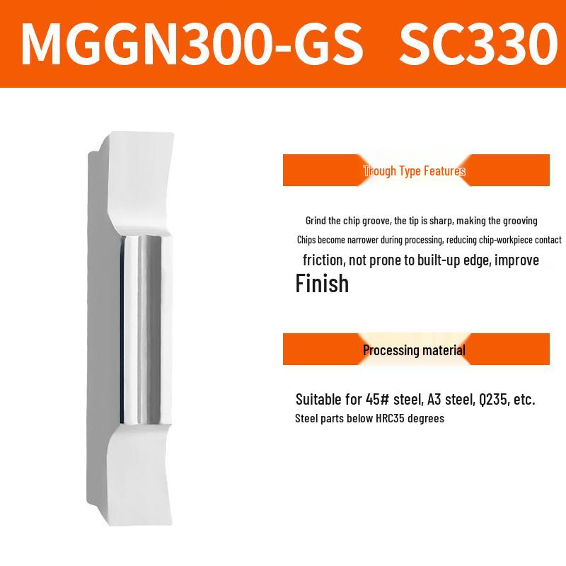 CNC Grooving Blade MGMN300/400-M for Stainless Steel, Ceramic, Aluminum Lathe Parting Tool Inserts