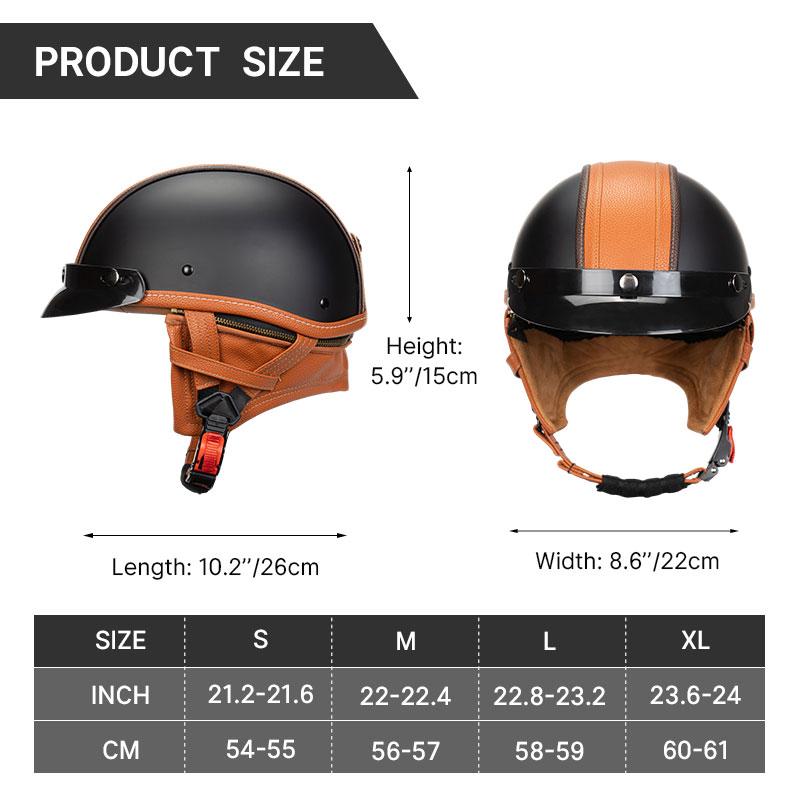Half Face Vintage Motorcycle Helmet Retro German Safety Protection New Summer Unisex Road Caps Helmets New Type
