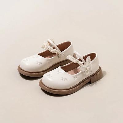 Elegant Girl Princess Shoes Embroidered Sweet Kids Mary Jane Shoes New Chic Children's Causal Dress Leather Shoes Lolita Style