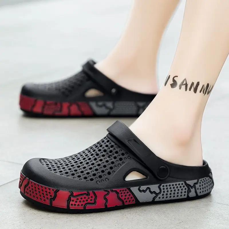 Fashion Shoes Platform Beach Hole Sandals Man Adult Eva Y2k Elegant Summer Sale 2025 Fashion Fun Casual Original Style Slippers for Men
