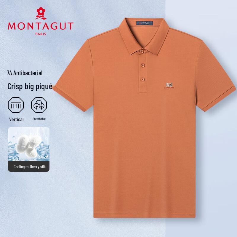 MONTAGUT Pánské letní polo tričko ze směsi hedvábí Ice-Cool