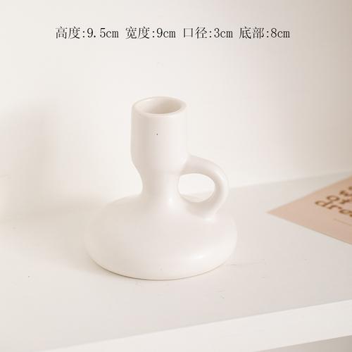 European Ceramic Candle Holder Black White Ornament Storage Container Dining Table Decoration Candlelight Dinner Romantic Decor