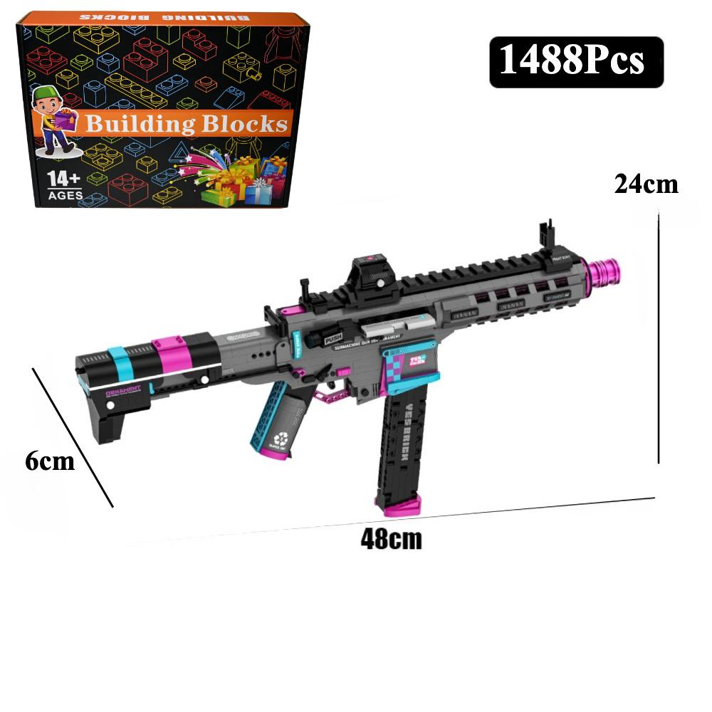 MOC Military MP5 KSV M4A1 ARP-9 Submachine Gun Model Building Blocks DIY Weapon Micro Bricks Toy Child Boy Christmas Gift