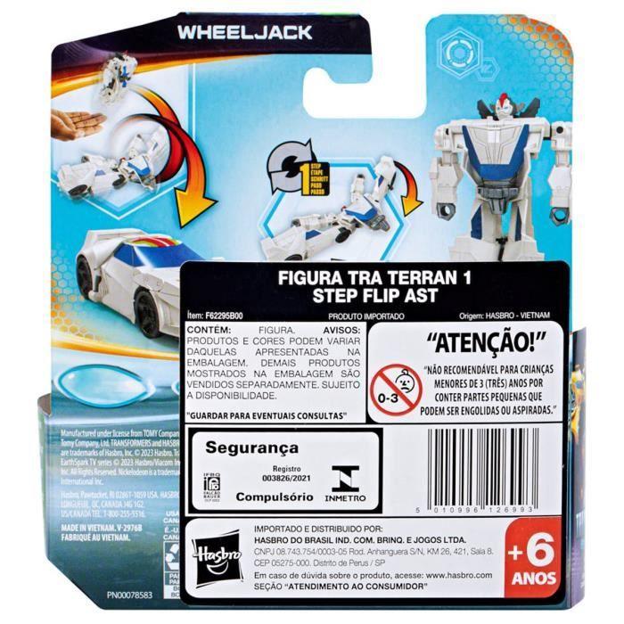 Figurine Transformers Earthspark 1 Step Flip - Wheeljack 10cm - HASBRO - Jouet pour enfant