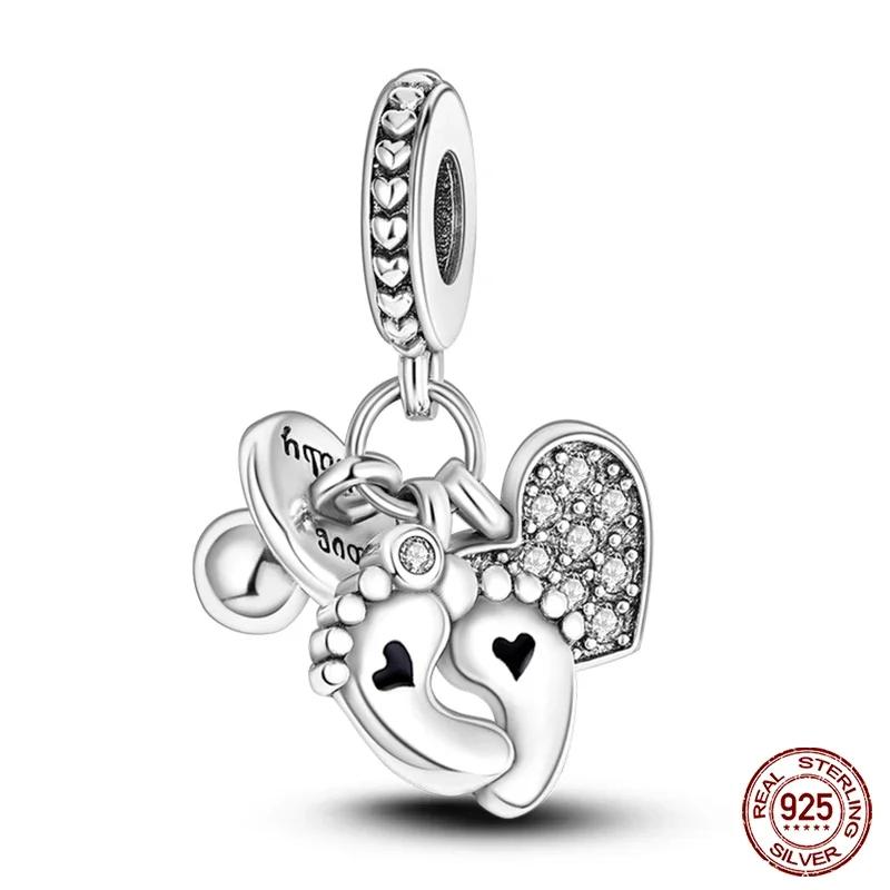 925 Silver Fashion Camera Coffee Cup Flower Charms Beads Fit 925 Original Bracelet DIY Birthday Jewelry Making for Women