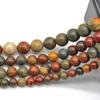 Natural Picasso Loose Bead Round Gemstone Spacer  Beads for Jewelry Making